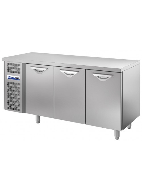 TAVOLO REFRIGERATO SENZA ALZATINA TN 0° +8°C A 3 PORTE